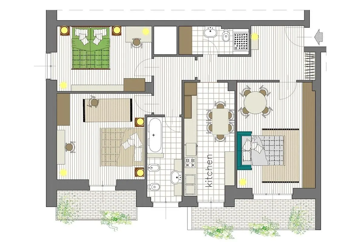 Elegante Alloggio In Centrale Fino A 6 Persone Milano Daire